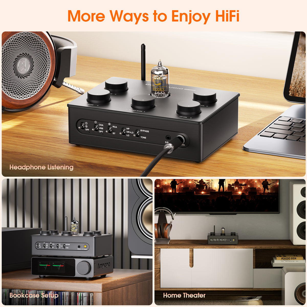 [Pre-Sale]Douk Audio P1 MAX HiFi Tube Preamp DAC Headphone Amplifier