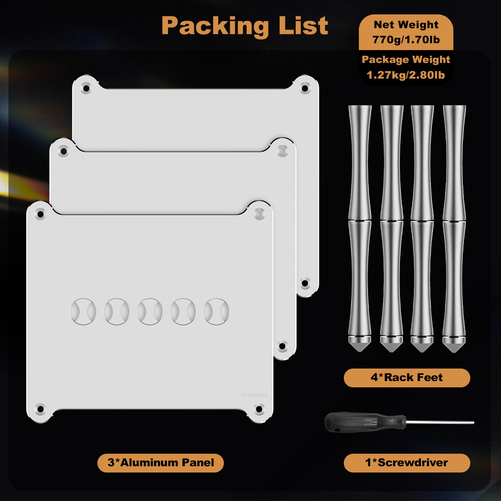 Ampapa BK1 Aluminum Desktop HiFi Stand for A1/D1/Q1