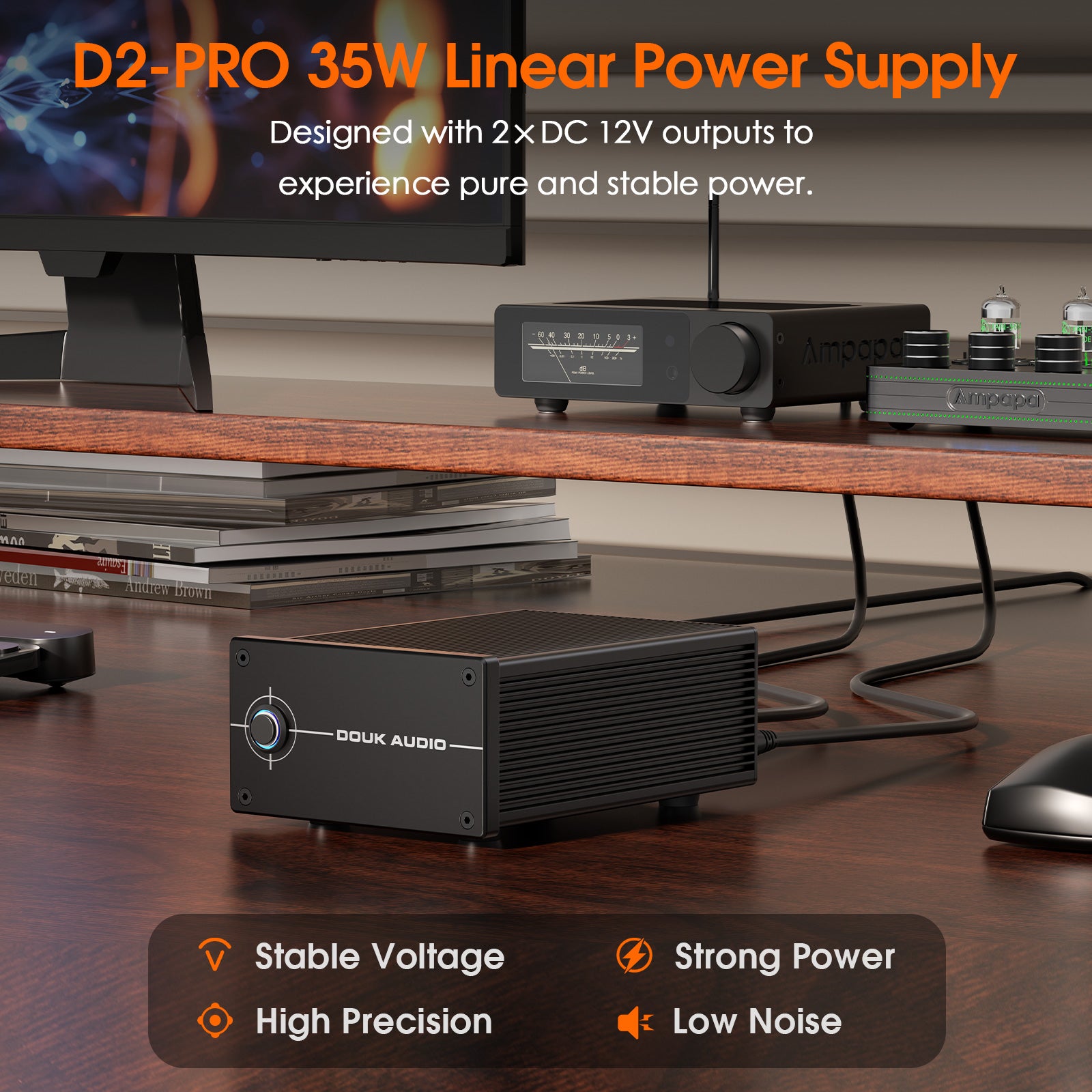 Douk Audio D2-PRO 35W Linear Power Supply with Dual DC 12V OUT