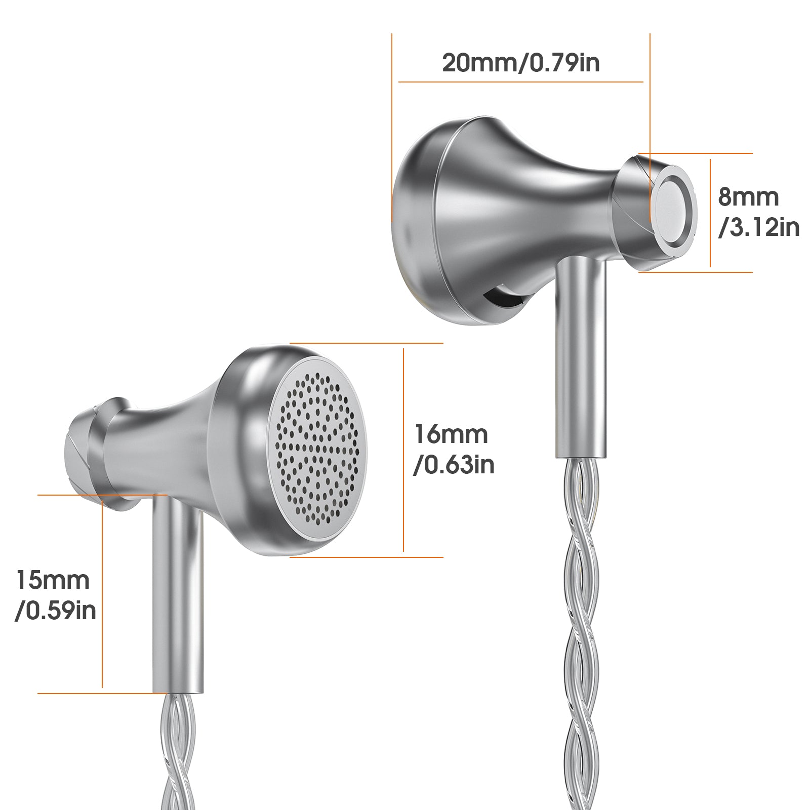 Douk Audio S3 HiFi Dynamic Driver In-Ear Headphone with 3.5/4.4mm Swappable Plug