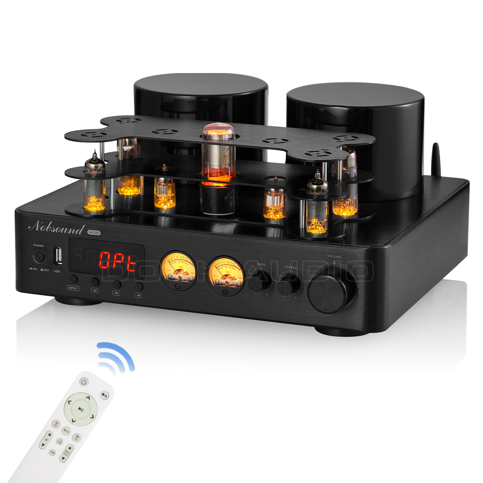 Nobsound AV-525 HiFi Bluetooth 5.0 Vacuum Tube Amplifier Coaxial / Optical Integrated Audio Amp