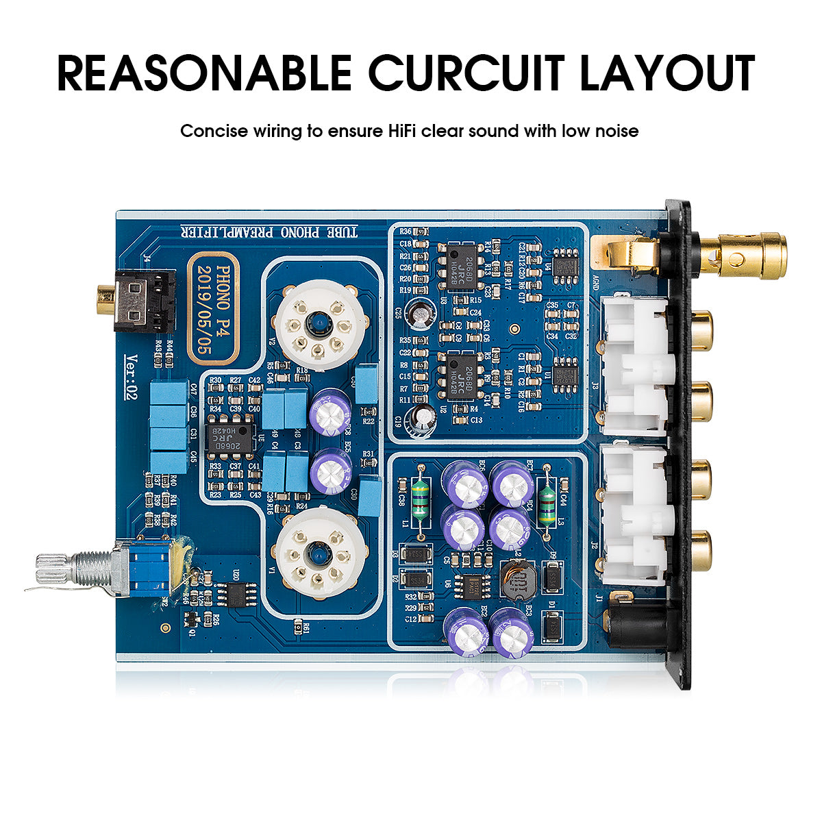 Douk Audio T3 PRO Mini Tube MM Phono Stage Preamp for Home Turntables HiFi Stereo Audio Preamplifier