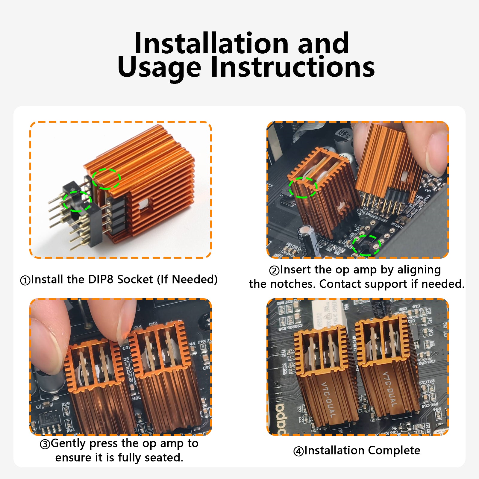 Burson Audio V7 Vivid / Classic Discrete Dual Op Amp (1 Pair)