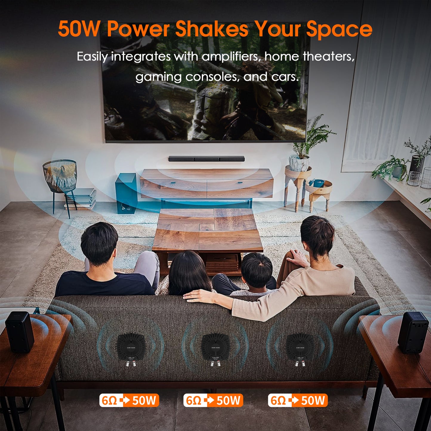 [The Latest Version] Douk Audio BS-1 HiFi 50Watt Bass Shaker Subwoofer Transducer Buttkickers Speaker Exciter For Gaming Home Car