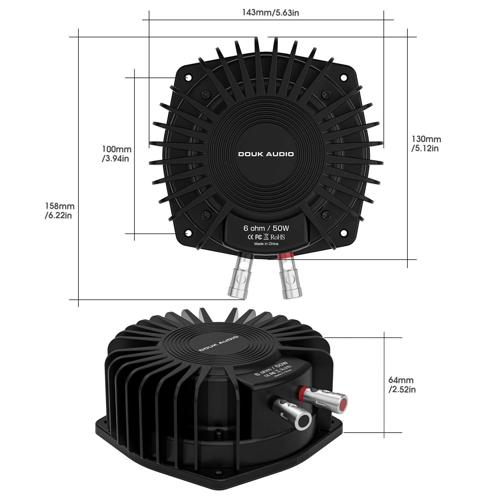 [The Latest Version] Douk Audio BS-1 HiFi 50Watt Bass Shaker Subwoofer Transducer Buttkickers Speaker Exciter For Gaming Home Car
