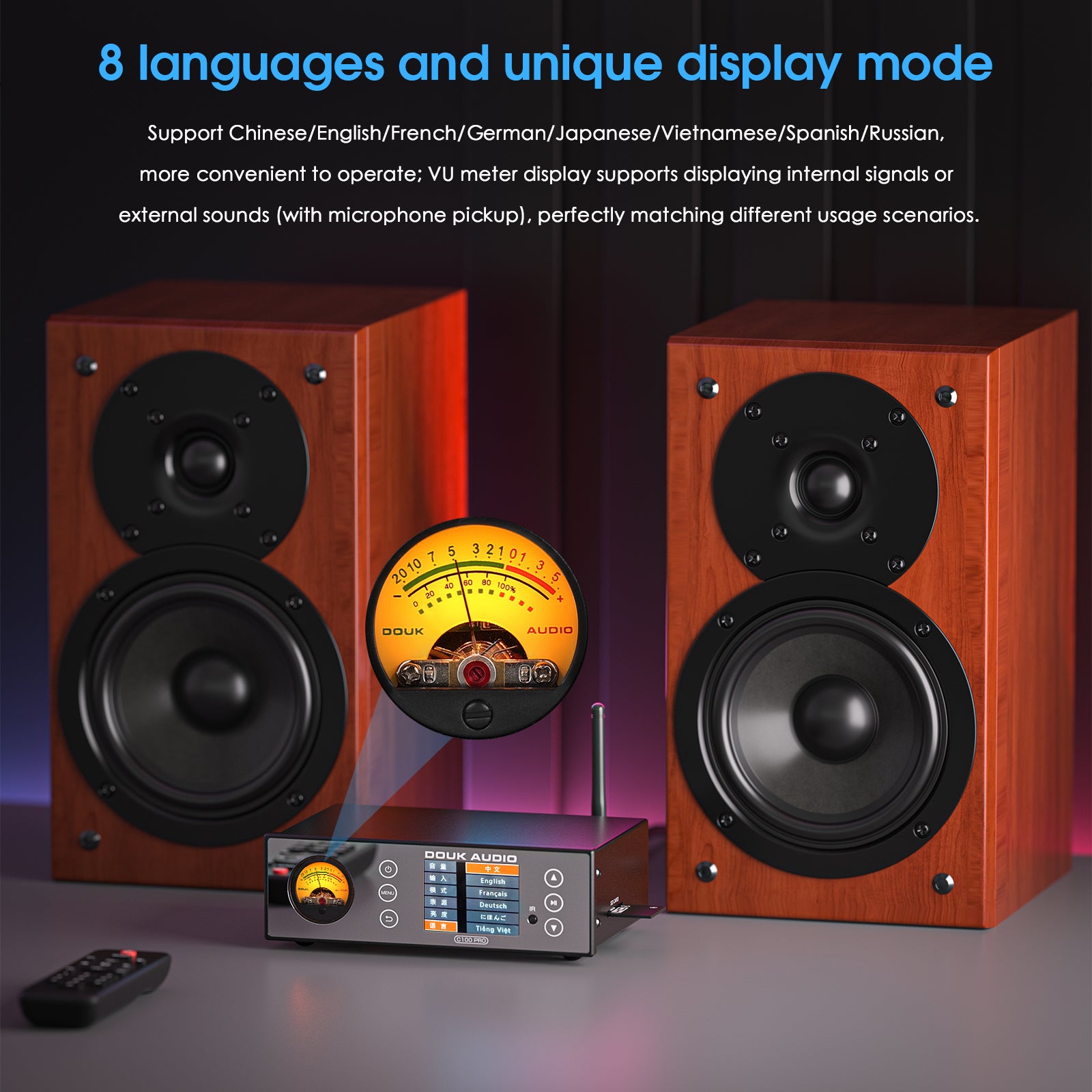 Douk Audio C100 PRO Mini Digital Audio player Hi-res Music Streamer Preamp 384K DSD