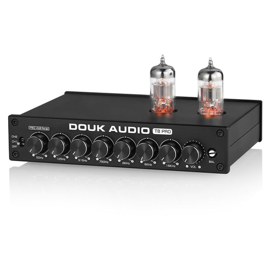 Douk Audio T4 Plus HiFi JAN5654 Tube Preamp MM/MC Phono Preamp for Turntable Mini Stereo Preamp Headphone Amplifier with VU Meter Tube Preamp Douk Audio T4 Plus HiFi JAN5654 Tube Preamp MM/MC Phono Preamp for Turntable Mini Stereo Preamp Headphone Amplifier with VU Meter Tube Preamp