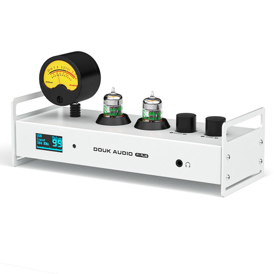 Douk Audio P1PLUS Bluetooth Tube Preamp USB DAC Headphone Amp w/VU Meter DSD256