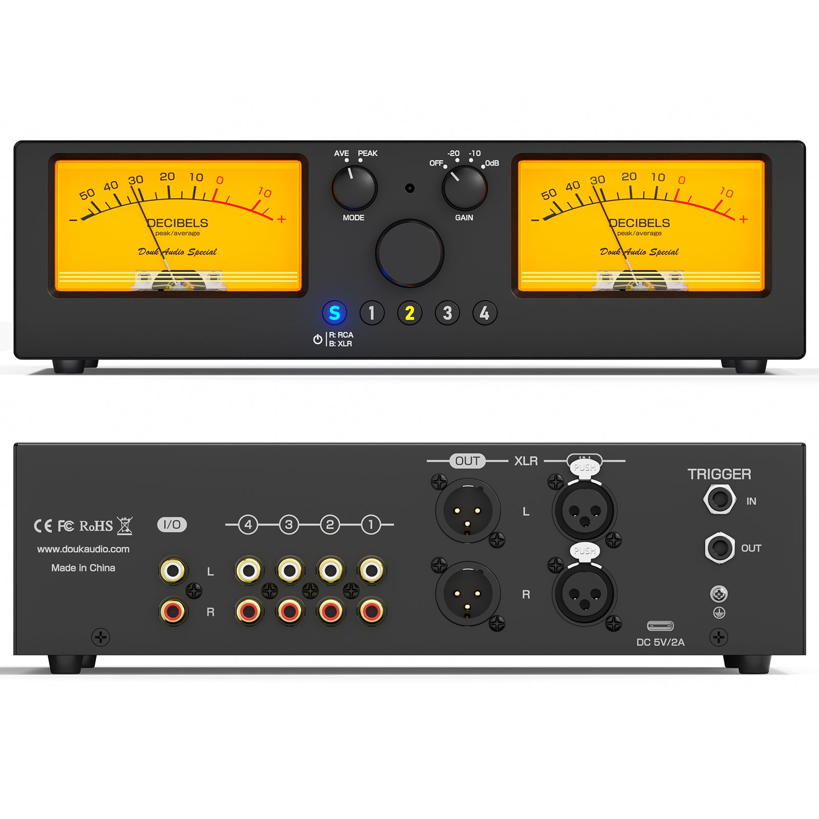 [Pre-Sale] Douk Audio VU2-PRO：4‑Way Audio Selector with Accurate Analog VU Meter