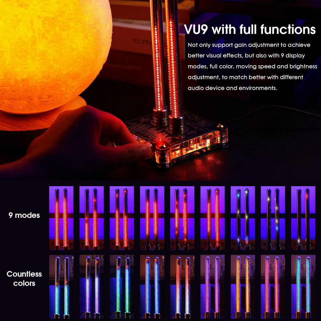 Retro Level Meter VU9 Pixie Tube Sound Level Meter Ref to Retro Nixie Tube Audio Spectru ...