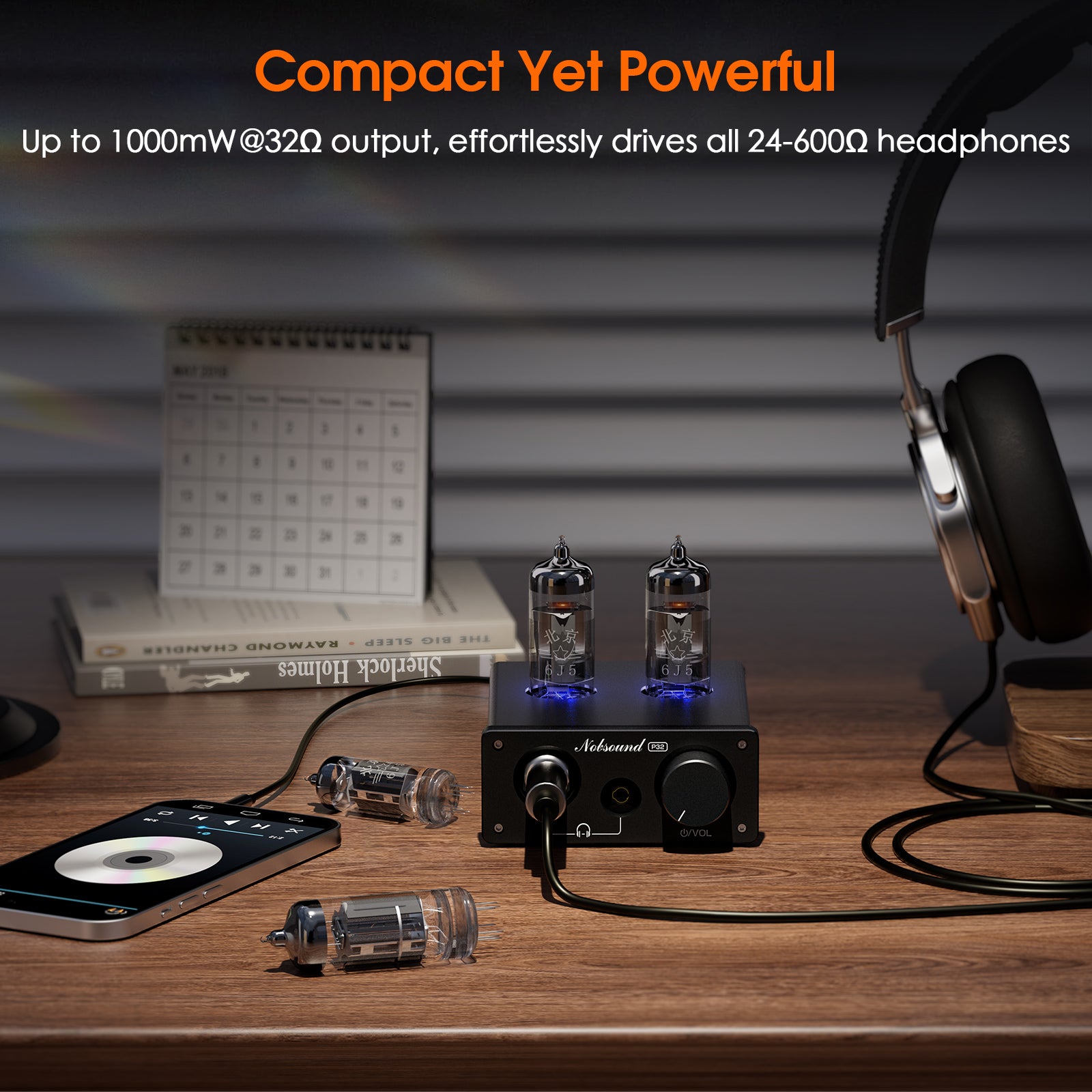 Nobsound P32 Mini Vacuum Tube Headphone Amplifier Desktop Preamp