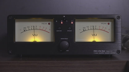 Douk Audio VU3 Dual Analog VU Meter 2-way Amplifier/Speaker Audio Switcher Box DB Panel Display