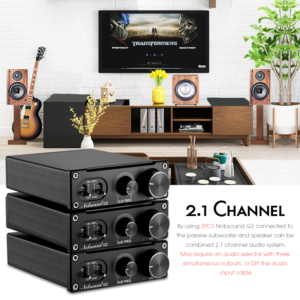 Nobsound G2 Mini 100 W Monokanal-Digitalverstärker Subwoofer/Vollfrequenz-Leistungsverstärker für Heimstereoanlagen 