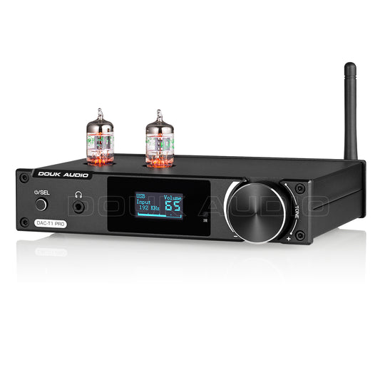 Douk Audio DAC-T1 PRO HiFi Tube Stereo Preamp USB DAC Bluetooth Receiver S/PDIF D/A Audio Converter