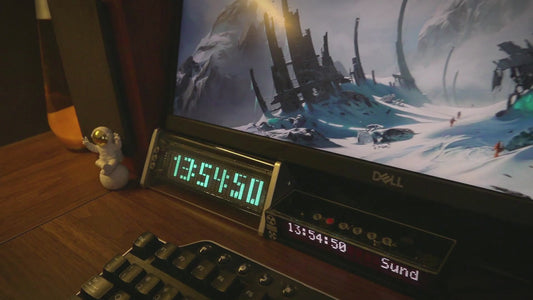 Douk Audio VFD253 3,5-mm-AUX-Umschaltbox VFD Audioanalysator Bluetooth 5.0-Empfänger Home Desk Clock
