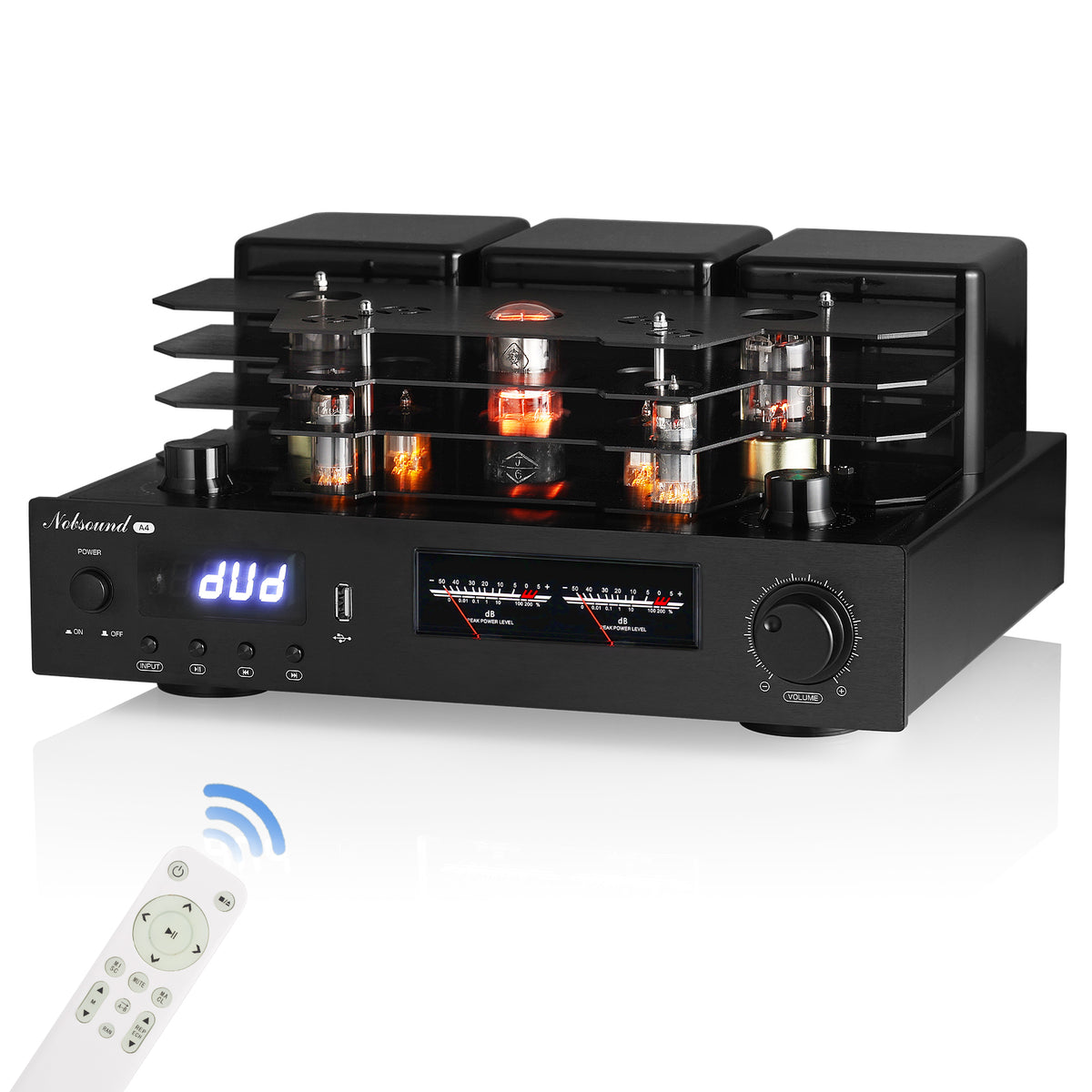 Nobsound A4 HiFi Bluetooth 5.0 Tube Amplifier COAX/OPT Integrated 