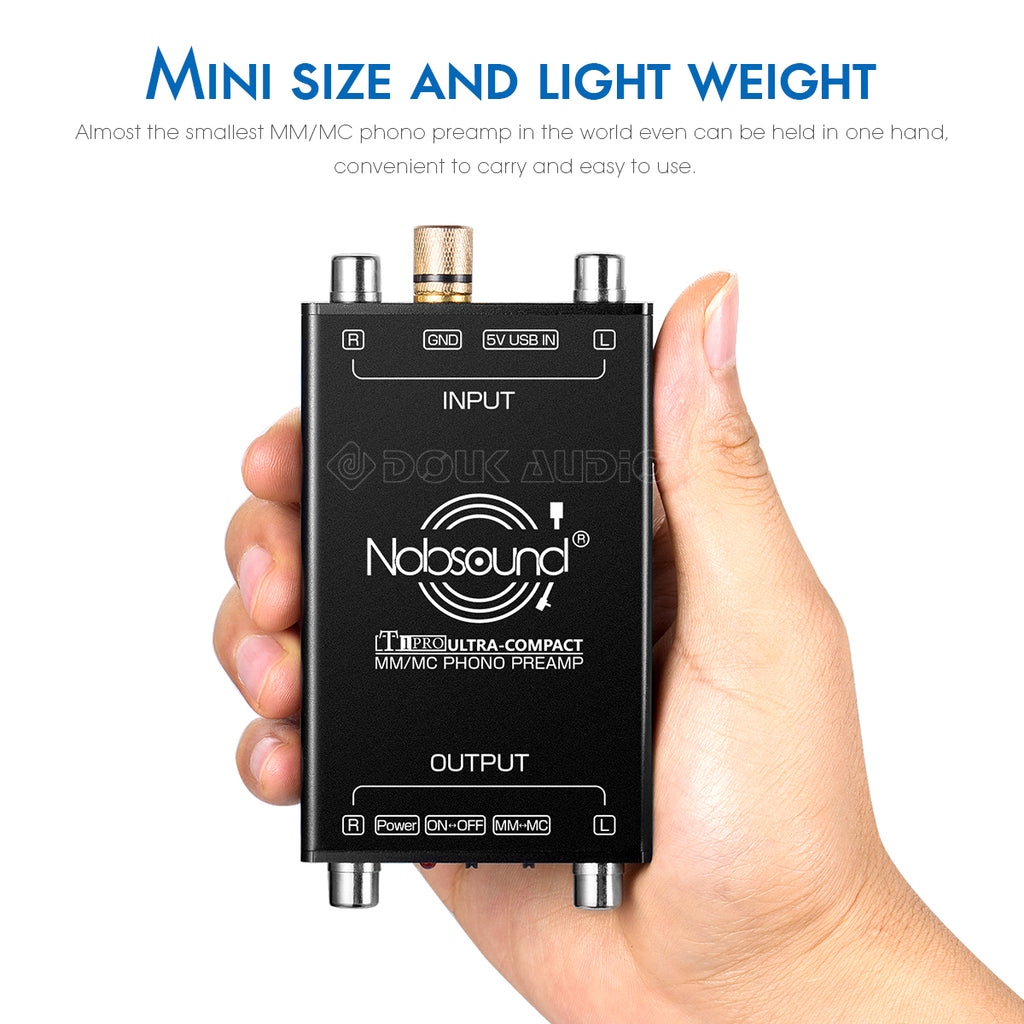 Nobsound-Mini amplificador de tocadiscos HiFi, preamplificador para  tocadiscos, T3 MM, Phono