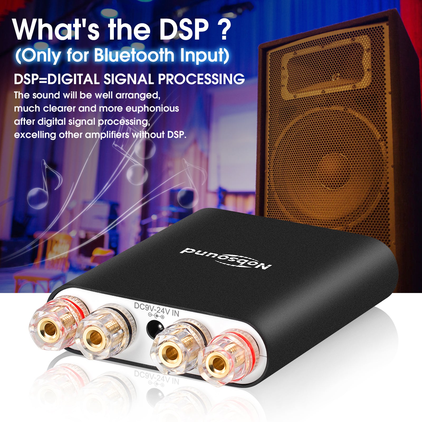 Nobsound TA-21 Mini Bluetooth 5.0 DSP Digital Amplifier TPA3221 Stereo Audio Amp Receiver