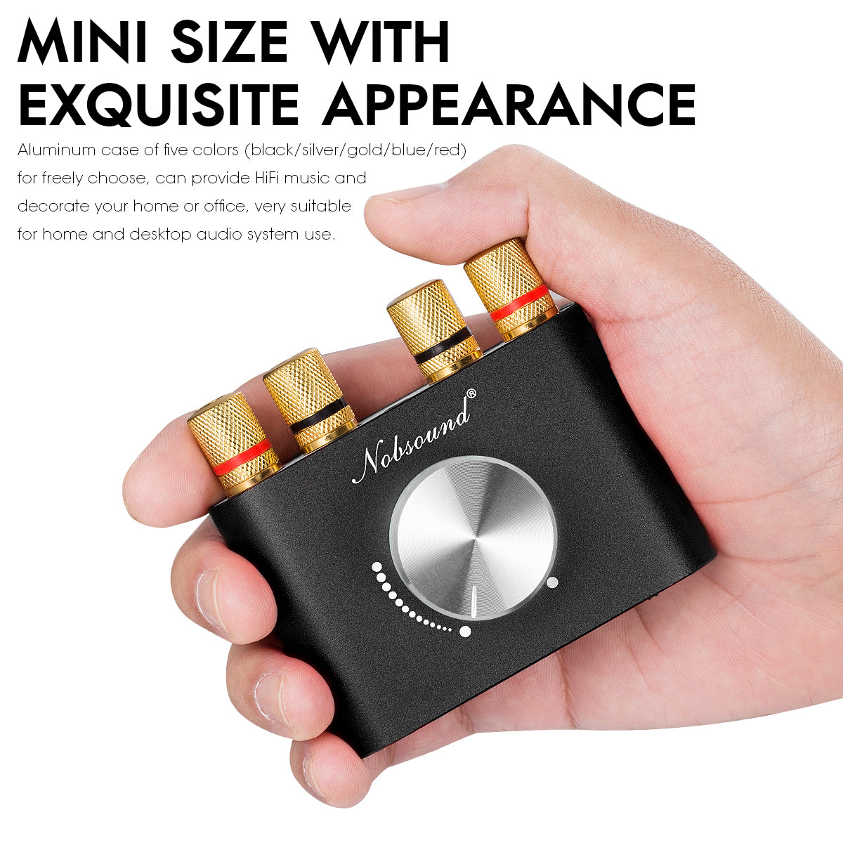 Nobsound NS-01G PRO Mini Bluetooth 5.0 Digital Amplifier USB Sound Card Stereo Audio Amp 50W+50W