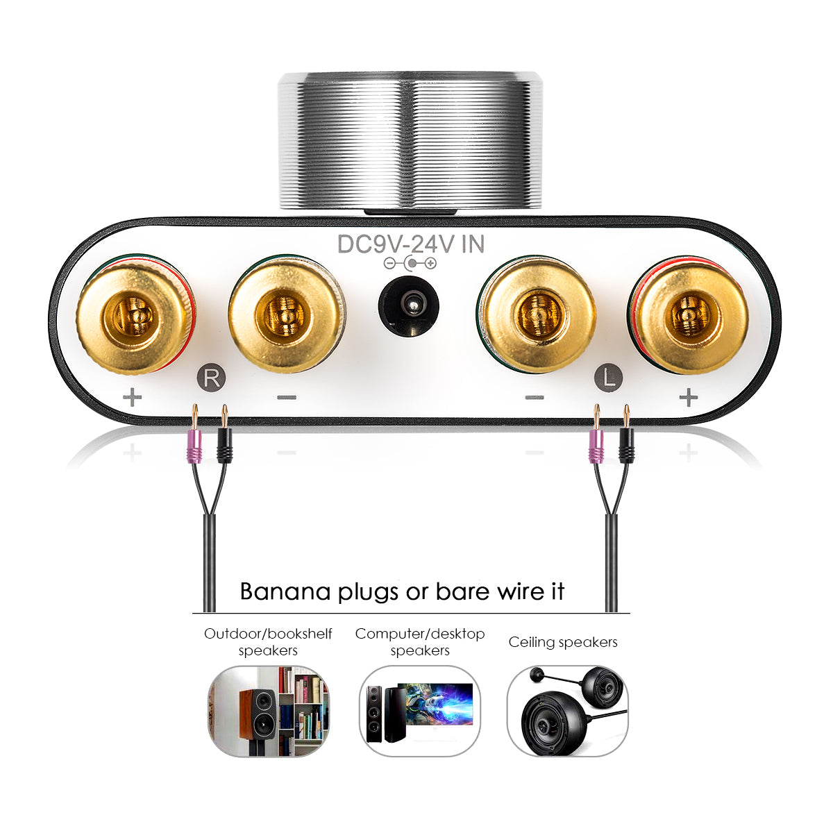 Nobsound NS-01G PRO Mini Bluetooth 5.0 Digital Amplifier USB Sound Card Stereo Audio Amp 50W+50W