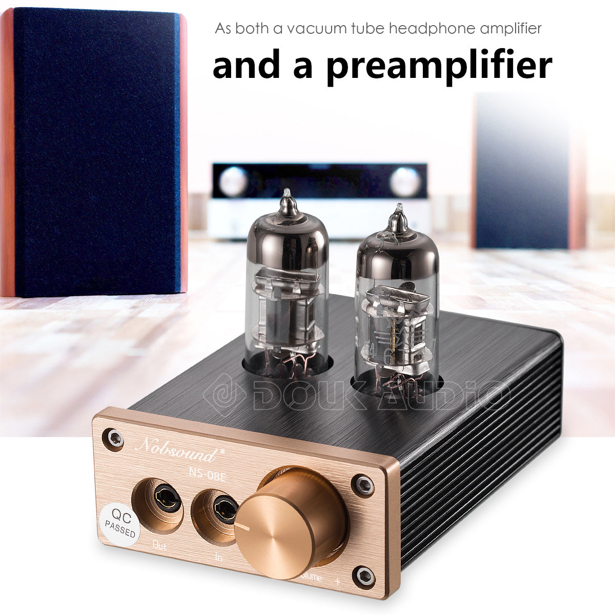 Nobsound NS-08E Mini Vacuum Tube Headphone Amplifier HiFi Desktop Stereo Audio Preamp