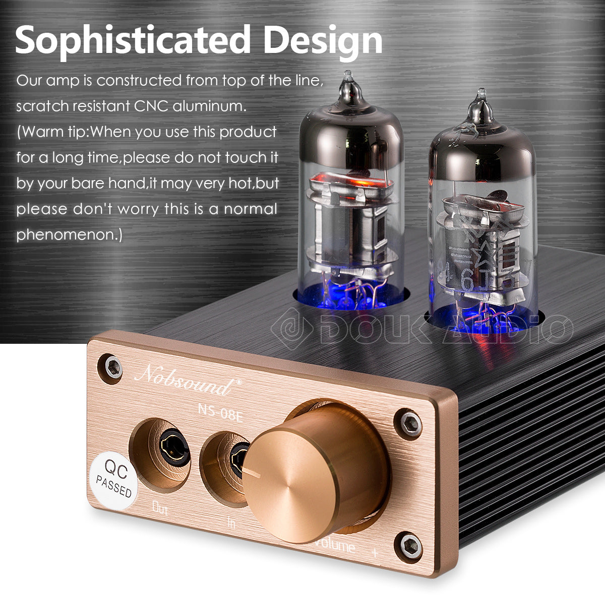 Nobsound NS-08E Mini Vacuum Tube Headphone Amplifier HiFi Desktop Stereo Audio Preamp