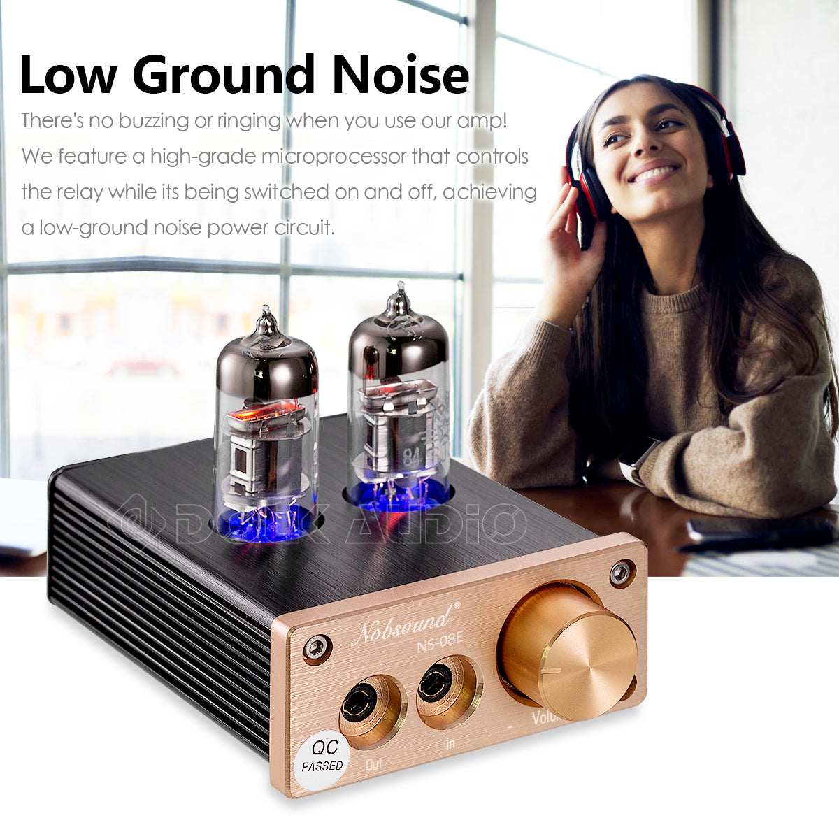 Nobsound NS-08E Mini Vacuum Tube Headphone Amplifier HiFi Desktop Stereo Audio Preamp
