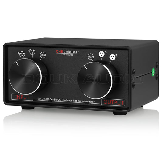 Little Bear MC3 3-IN-3-OUT XLR Balanced / RCA Stereo Converter Audio Selector Box Passive Preamp
