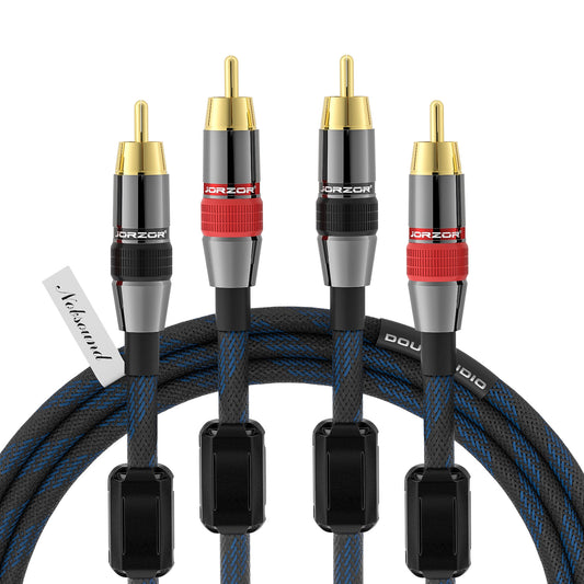 Douk Audio HiFi Copper 2×RCA to 2×RCA Male Audio Signal Cable Cord for Home Stereos
