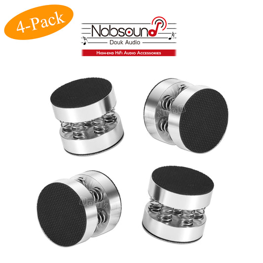 Nobsound 4PCS Aluminum Spring Speaker Spikes Pads Isolation Stand Feet Mat for HiFi Amplifier / CD Player