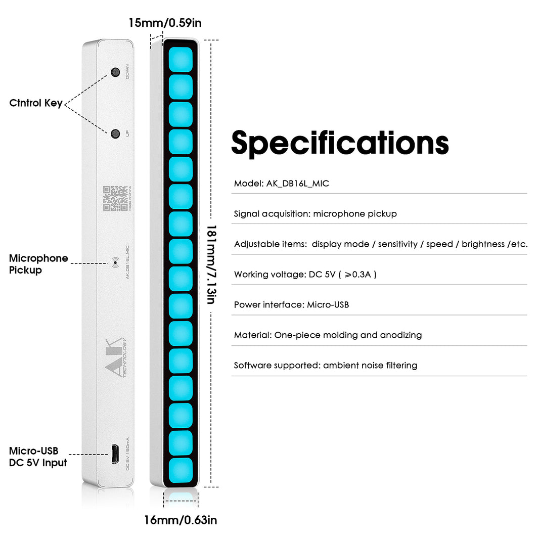 Douk Audio | Audio Spectrum & Clock | LED/VFD/Nixiesound level display