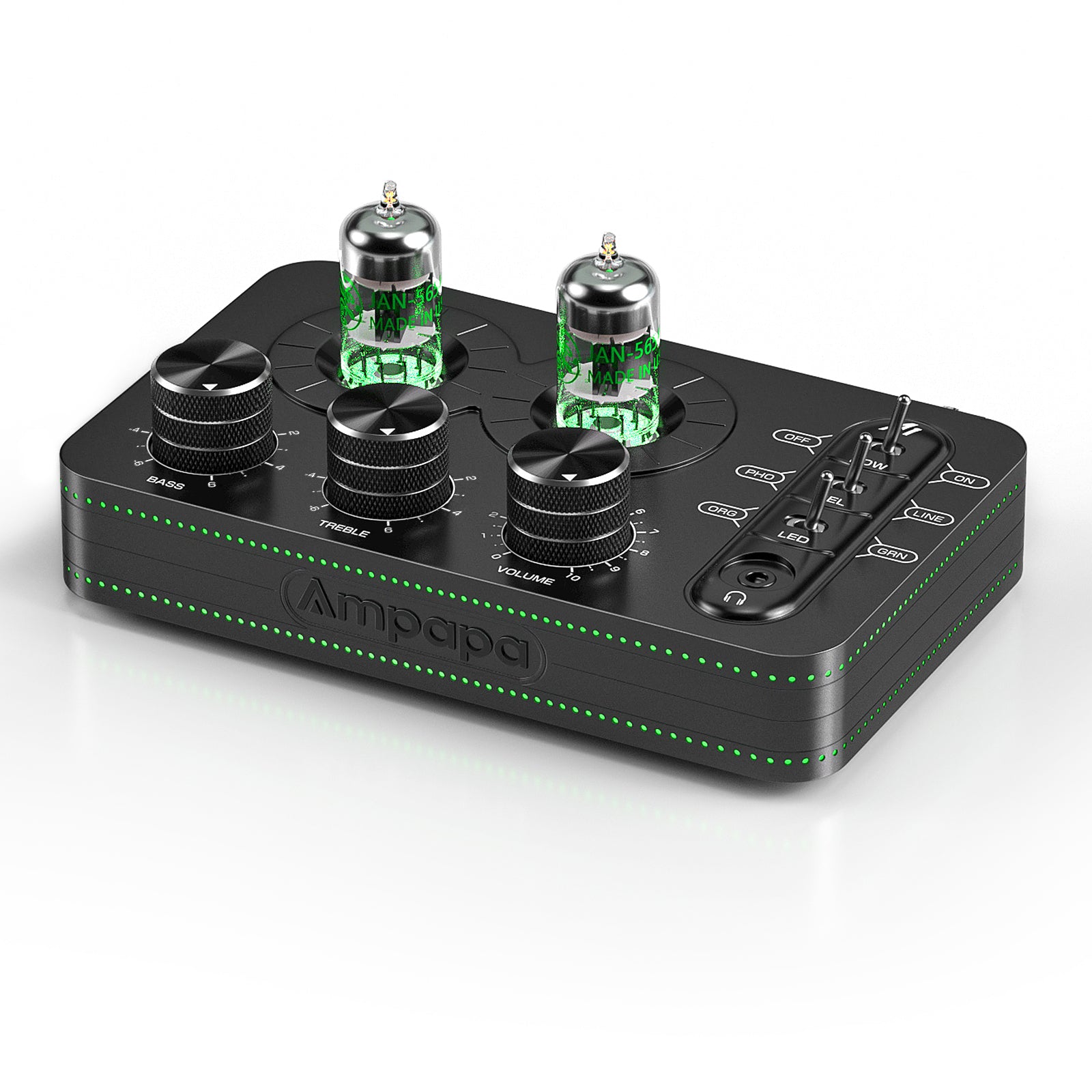 Ampapa A1 Mini 5654 Vacuum Tube Preamp Phono/Turntable Amplifier w/Tone Control