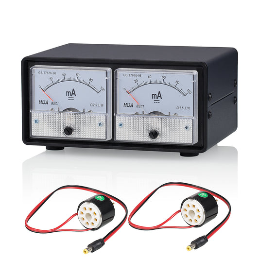 Douk Audio CT1-BOX 8-Pin Dual Bias Current Probes Tester w/VU Meter for EL34 KT88 6L6 6V6 6550 KT66 Tube