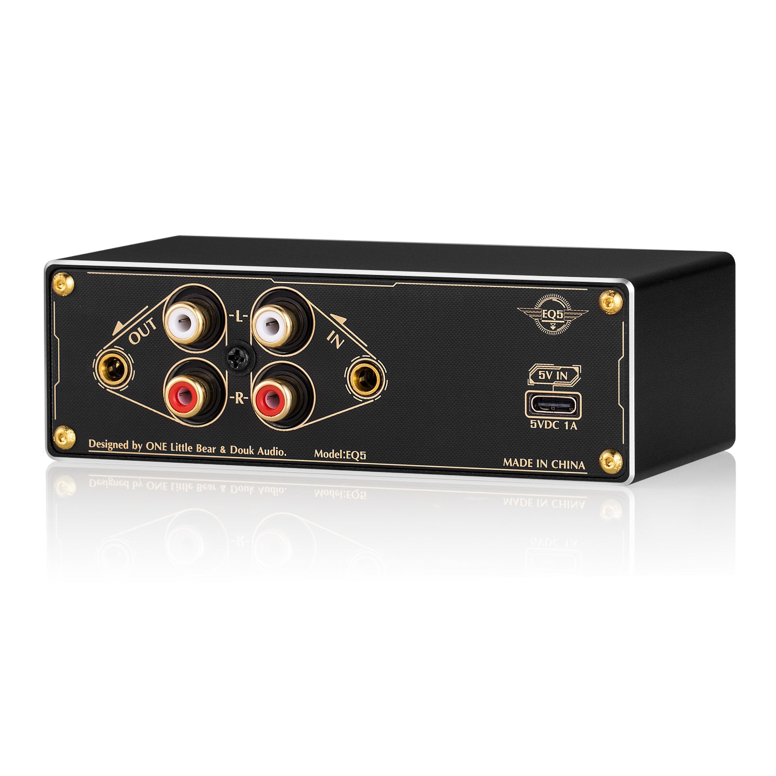 Douk Audio EQ5 Mini 5-Band EQ Preamp Equalizer Stereo Home/Car Audio Processor
