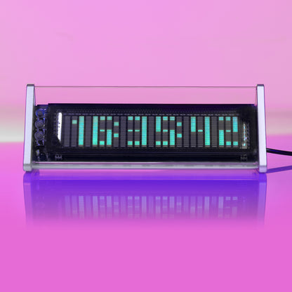 Douk Audio VFD253 3.5mm AUX Switcher Box VFD Audio Analyser Bluetooth 5.0 Receiver Home Desk Clock